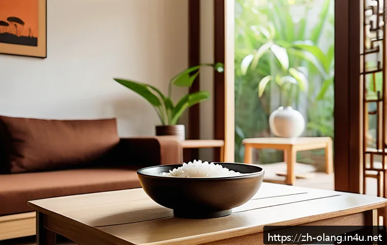 태국어 단어 암기법 - A cozy and warm home interior scene featuring a modern Asian-style living room with soft natural lig...