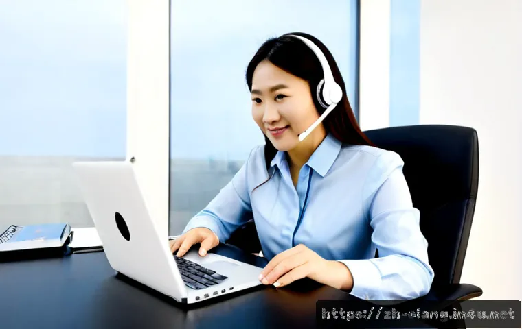 카자흐어 한국어 번역 서비스 - Photorealistic professional translation service scene, a Kazakh-speaking businesswoman and a Korean-...